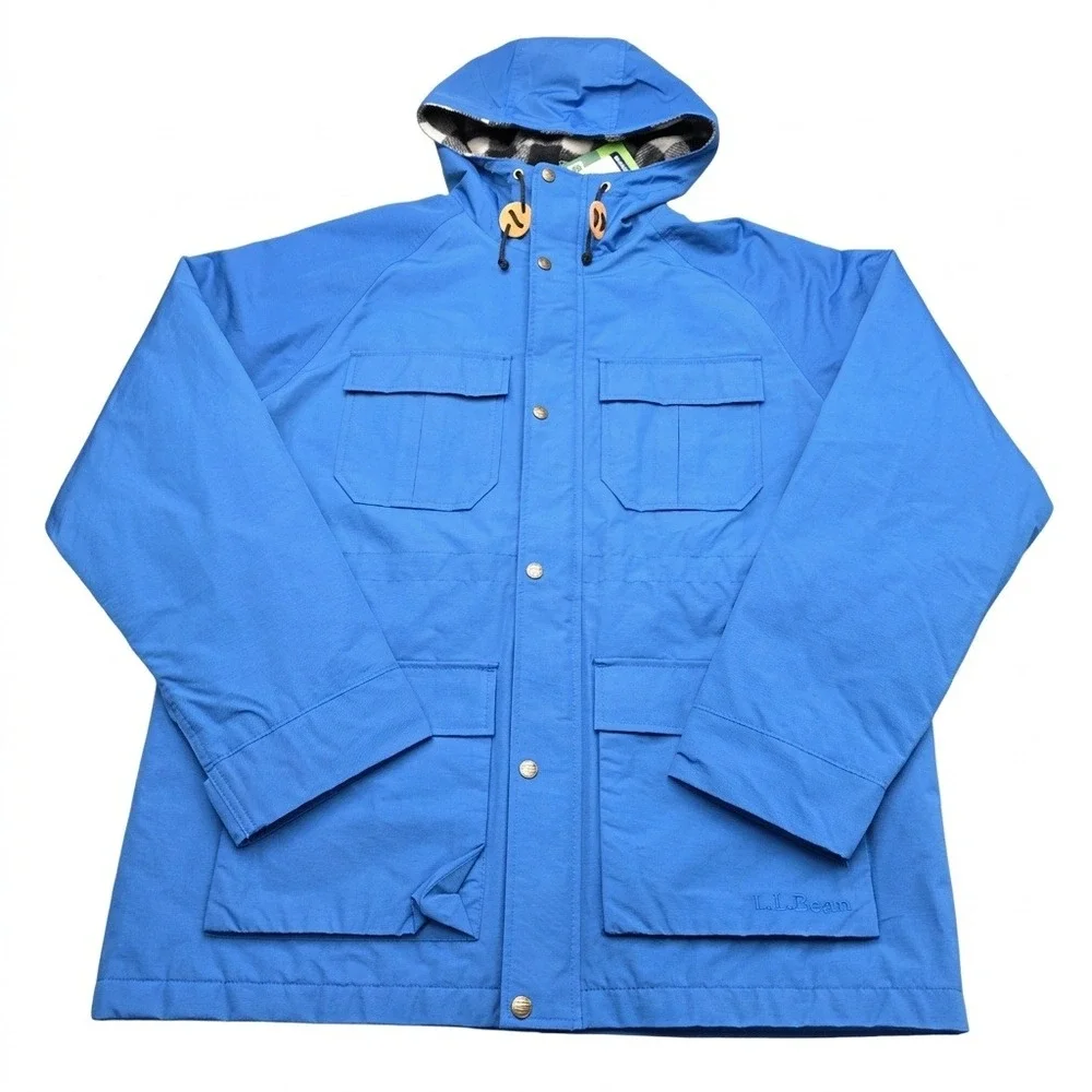 L.L. Bean Original Baxter State Parka '82 Mens L Royal Blue Wool Lined 3M Jacket